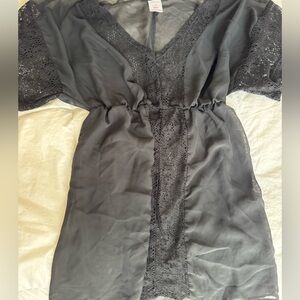 Elegant Black Lace Swim Cover up